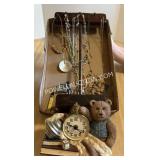 Bear Clock and Jewlery