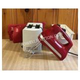 Toaster, Mixer, Oven Mitts