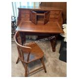Wooden Desk and Chair