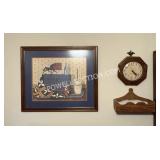 Picture, Shelf, Clock