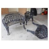 3 PIECE CAST IRON LAWN SET