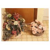 ARTIFICIAL FLOWERS, VASES, BASKETS