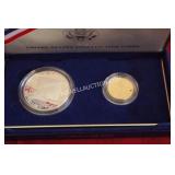 1987 GOLD & SILVER CONSTITUTION COINS IN CASE