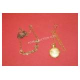 FANCY POCKET WATCH CHAIN & POCKET WATCH