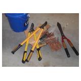 HEDGE CLIPPERS, LOPPERS, & GARDEN TOOLS