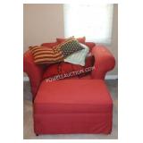 LARGE OVERSIZE CHAIR & OTTOMAN