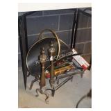 FIREPLACE SCREEN, ANDIRONS & MORE