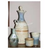 4 POTTERY PIECES