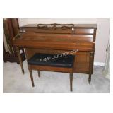 CABLE CONSOLE PIANO AND BENCH