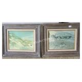 PAIR 24" X 20" FRAMED PRINTS