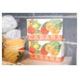 VARIOUS DISHES, STAINLESS BOWL, PYREX ETC