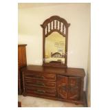 3-DRAWER DOUBLE DOOR DRESSER W/MIRROR