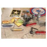 MINIATURES, POCKET KNIVES, FISHING ITEMS