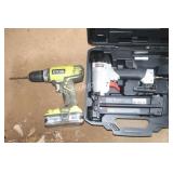 RYOBI CORDLESS DRILL, PORTER CABLE BRAD NAILER