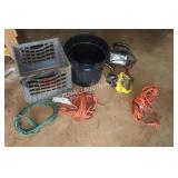 2 WORK LIGHTS AND EXTENSION CORDS