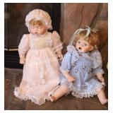 2 CONTEMPORARY PORCELAIN DOLLS