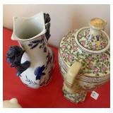 2 PC. CHINESE VASE & 1 URN