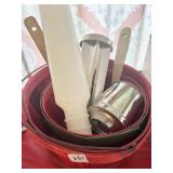 [2pc] Baskets with assorted kitchen items