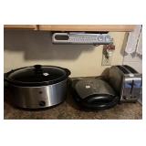 CROCK POT, WAFFLEMAKER AND TOASTER