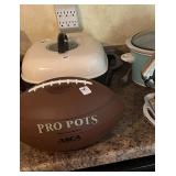 ELECTRIC SKILLET, CROCK POT AND FOOTBALL SHAPED