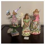 3 JIM SHORE FIGUINES: 2 ANGELS AND FAIRY