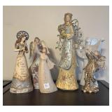 6 ANGEL FIGURINES