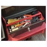 CRAFTSMAN TOOL BOX WITH TOOLS AND SUPPLIES