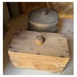 2 WOODEN BUTTER MOLDS