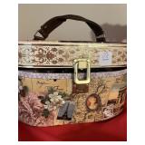 MAKE UP BOX W/ASSORTED COSTUME JEWELRY