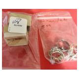 2 BABY RINGS AND 6 COSTUME JEWELRY RINGS