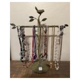 METAL STAND W/ASSORTED NECKLACES AND BRACELETS