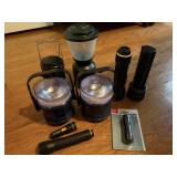 BOX OF FLASHLIGHTS AND LANTERNS