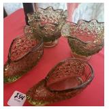[4pc] Green Depresion Glass
