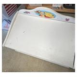 WOOD TOY BOX W/CONTENTS - NEED REPAIR