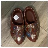 PAIR HAND PAINTED DUTCH WOODEN SHOES