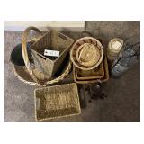 BASKETS, CANDLE HOLDERS, ETC