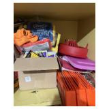 CONTENTS OF SHELF: YARD TOOL, AUTO SUPPLIES, ETC.
