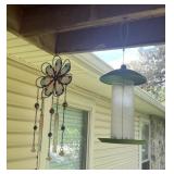 Bird Feeders & Decor On Front Porch