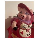 APPLE AND KITCHEN DIVA COOKIE JARS