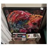 3 FRAMED PUZZLES AND 2 PUZZLES NEW IN BOX - DOG
