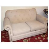 TAN CLOTH LOVESEAT TAN CLOTH LOVESEAT