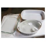 BAKING DISHES, PYREX, ETC. BAKING DISHES, PYREX, ETC.