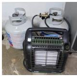 MR. HEATER BIG BOY GAS HEATER W/2 TANKS MR. HEATER BIG BOY GAS HEATER W/2 TANKS