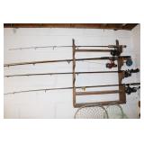 5 ASST FISHING RODS & 2 NETS 5 ASST FISHING RODS & 2 NETS