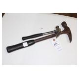 2 CLAW HAMMERS METAL HANDLES 2 CLAW HAMMERS METAL HANDLES