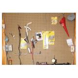 CONTENTS ON PEGBOARD, AIR CHUCK CONTENTS ON PEGBOARD, AIR CHUCK