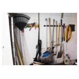 ASST. OF YARD TOOLS, RAKES, PICK, ETC. ASST. OF YARD TOOLS, RAKES, PICK, ETC.