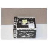 95 ROUNDS AMERICAN EAGLE AR 223 AMMO 95 ROUNDS AMERICAN EAGLE AR 223 AMMO