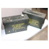 2 METAL AMMO BOXES 2 METAL AMMO BOXES