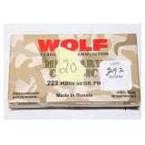 20 ROUNDS WOLF 223 REMINGTON AMMO 20 ROUNDS WOLF 223 REMINGTON AMMO